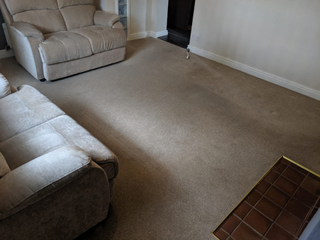 Before - carpet flooring