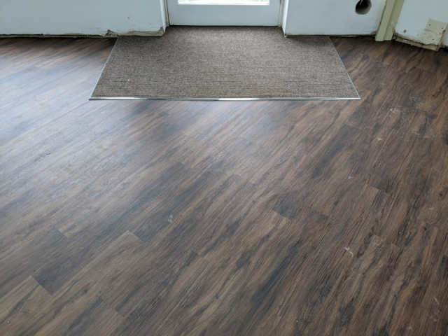 Luxury Vinyl Tiles Fitted in Kitchen Showroom