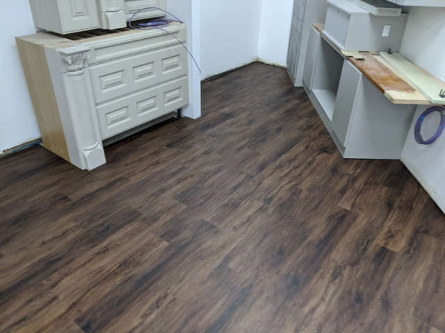 Luxury Vinyl Tiles Fitted in Kitchen Showroom