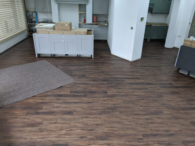 Luxury Vinyl Tiles Fitted in Kitchen Showroom