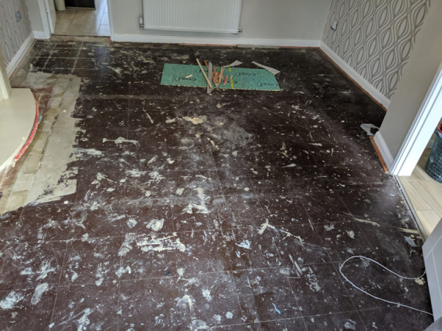 Floor Preparation for a New Luxury Vinyl Flooring in Aldridge Walsall